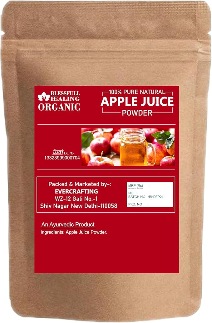 Blessfull Healing Organic Apple Juice Powder 100% Pure Natural 100 Gram / 3.52 oz