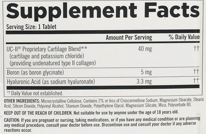 Kirkland Triple Action Joint Health Type II Collagen Boron and HA - 110 Count
