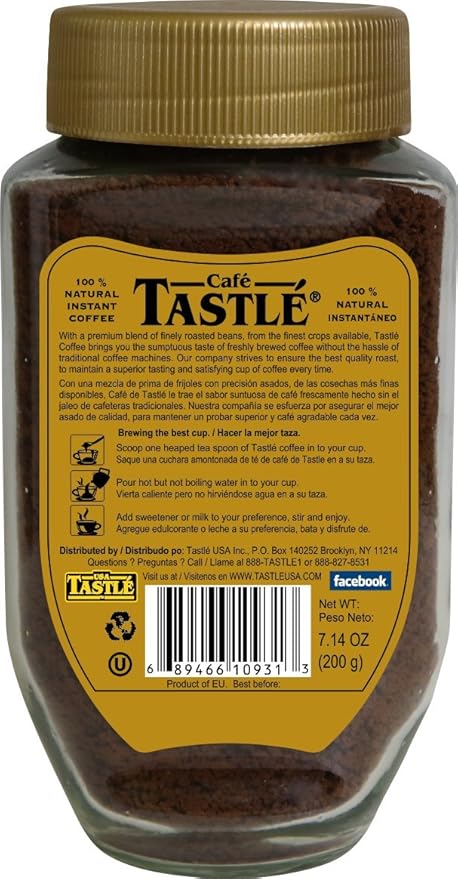 Café Tastlé Original Instant Coffee 7.14 Ounce (Pack of 2)