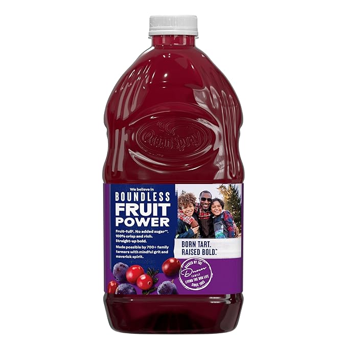 Ocean Spray® 100% Juice Cranberry Grape Juice Blend 64 Fl Oz Bottle (Pack of 8)