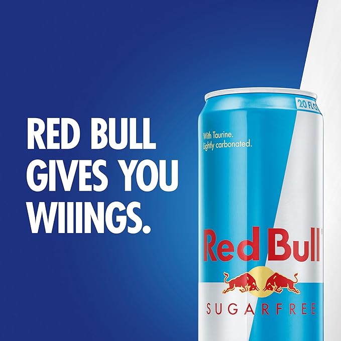 Red Bull Energy Drink Sugar Free 20 fl oz (Pack of 12)
