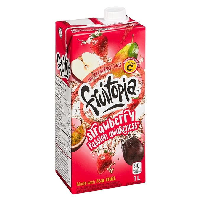 Fruitopia Strawberry Passion Awareness Fruit Juice 1L / 34 oz Each (1L 4)