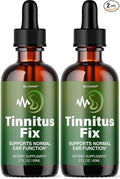 (2 Pack) TinnitusFix Drops - Official TinnitusFix Advanced Liquid Hearing Support Drop All Natural TinnitusFix Supplement Vitamins for Ear &amp Hearing Wellness Support Reviews 2 Bottles for 2 Mont