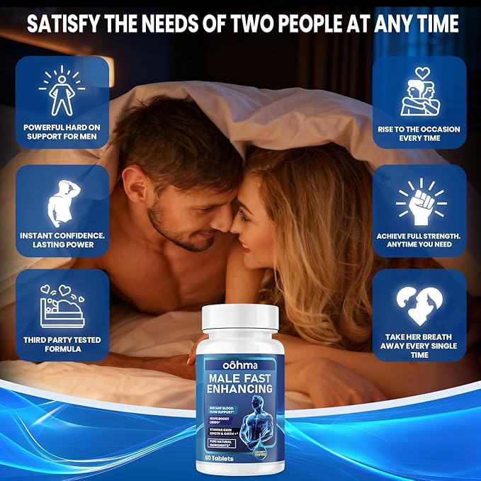 New Male Enhancing Supplement Designed to be Fast Acting for Blood Flow to Gain Length &amp Girth + Stamina Maca Epimedium and Other Natural Ingredients 3rd Party Tested Supplement 60 Tablets
