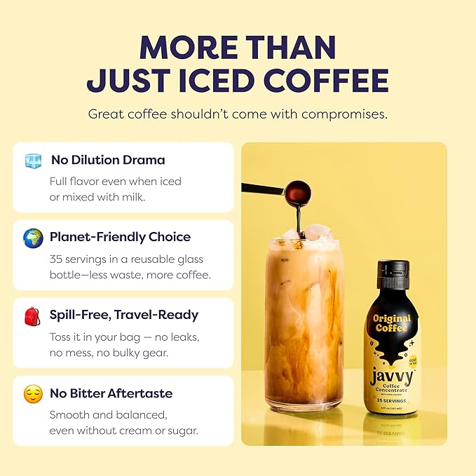 Coffee Concentrate - Cold Brew Coffee Perfect for Hot or Iced Instant Coffees Hot Drinks Cold Brew Concentrate 5 Pack - Original