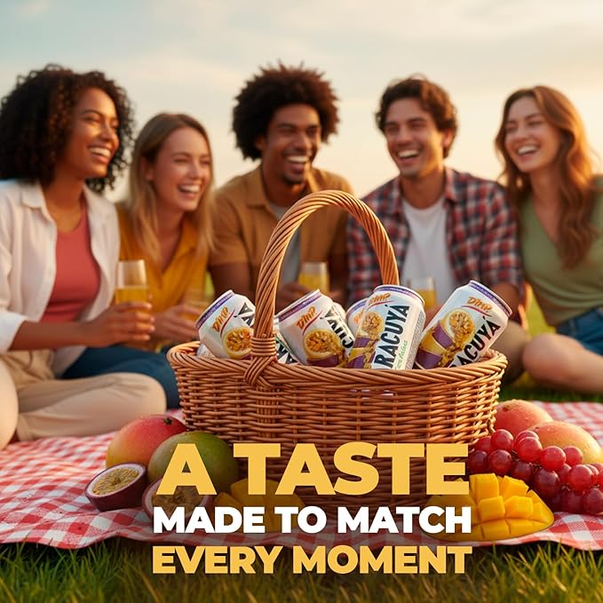 De Mi Pais Passion Fruit-maracuya Juice with Pulp Premium Quality Refreshing Fruit Beverage Canned Juice Perfect for Tropical Drinks Organic Experience Size 16.57 Fl Oz 12-Pack