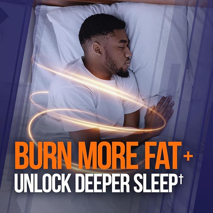 ALPHA LION Night Burn Metabolism Booster for Weight Loss Less Body Fat More Muscle Promotes Lean Body Calorie Burning Supplement Relax Better Promote Healthy Cortisol (60 Capsules)
