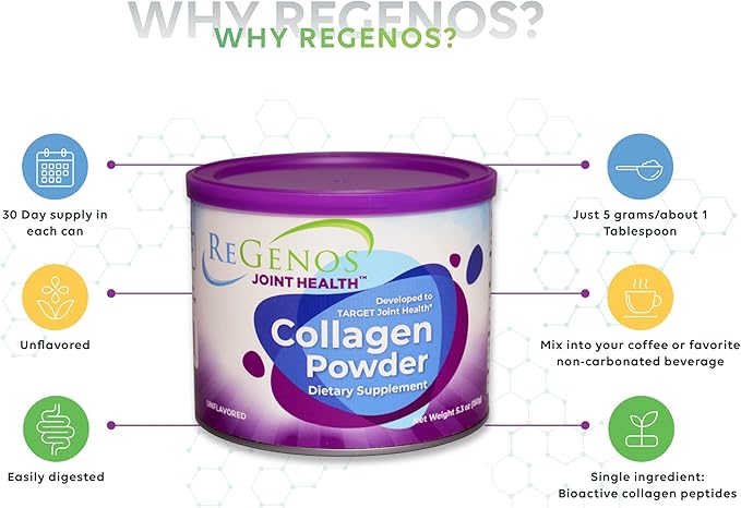 30 Day Supply Collagen Peptides Powder Supplement Hydrolyzed Collagen Unflavored Collagen Protein Gluten Free Kosher (1-Pack)