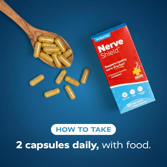 Redd Remedies Nerve Shield Supports Healthy Nerve Structure and Circulation 60 Vegan Capsules