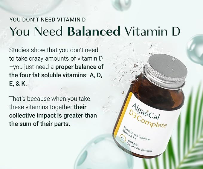 ALGAECAL Vitamin D3 &amp Collagen Bundle – Hydrolyzed Collagen Complete with Clinically-Supported Verisol Fortibone &amp Fortigel Plus Vitamin D3 K2 Complete for Enhanced Immune Support