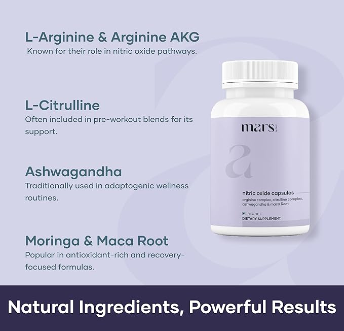 Mars Nitric Oxide Capsules - 120 Capsules (Nitric Oxide 02)