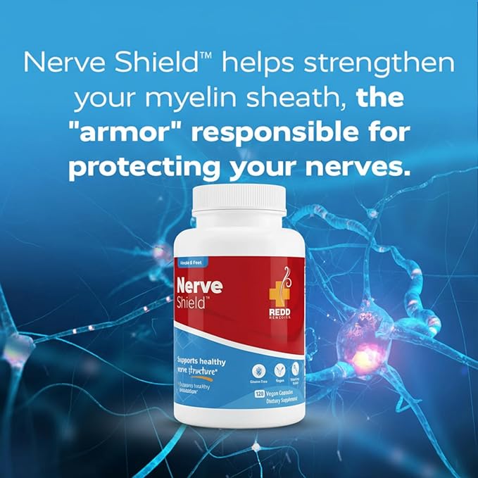 Redd Remedies Nerve Shield Supports Healthy Nerve Structure and Circulation 120 Vegan Capsules