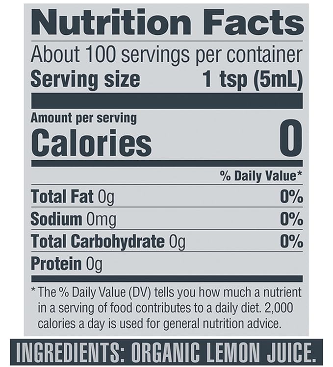 Ingrilli 100% Organic Lemon Juice 16.9 Fl Oz Glass Bottle (Pack of 3)