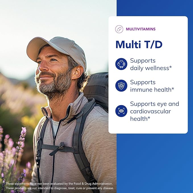 Pure Encapsulations Multi T/D - Multivitamin &amp Mineral Supplement - for Daily Wellness Cardiovascular &amp Immune Health* - Rich in Vitamins &amp Minerals - Gluten Free &amp Vegetarian - 60 Ca