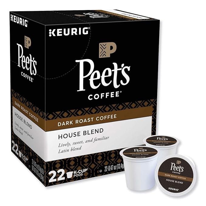Peet's Coffee &amp Tea House Blend K-Cup Pack for Keurig K-Cup Brewers 22 Count