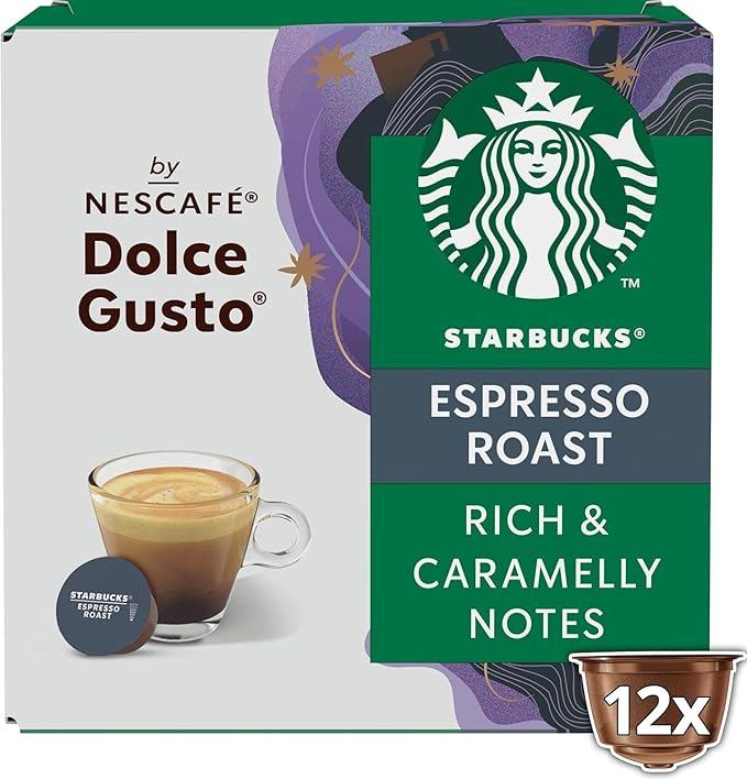 NESCAFÉ Dolce Gusto Starbucks Espresso Dark Roast Coffee Pods x12 (Pack of 1)