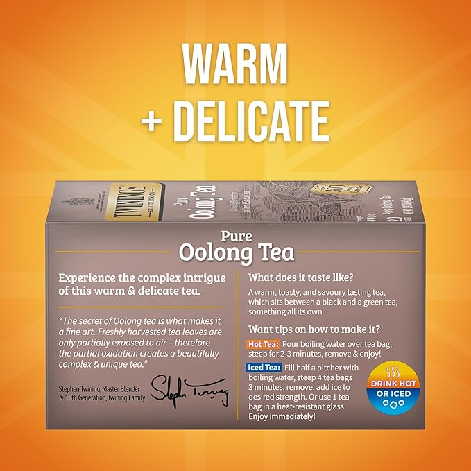 Twinings of London Pure Oolong Tea Bags 20 Count (Pack of 6)