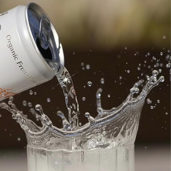 Sovány Sparkling Water Tangerine Seltzer Water Drinks USDA Organic Made With Real Fruit Non-GMO Vegan No Added Sugar Low Calorie 12 fl oz 12 Pack