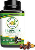 Propolis Health Propolis Capsules 1000mg-Daily with Vitamin E Per dose - Brazilian Green Propolis Extract - Immune Booster 50 Days Supply Propolis (180 Capsules)