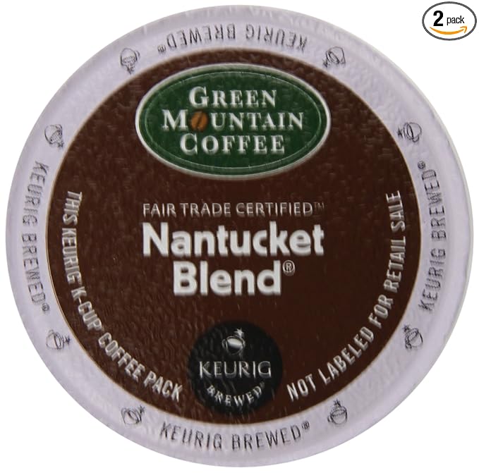 Green Mountain Coffee Nantucket Blend Medium Roast 24-Count -0.33 oz- K-Cups for Keurig Brewers (Pack of 2)