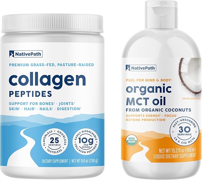 NativePath Collagen 25 and Organic MCT Oil Bundle