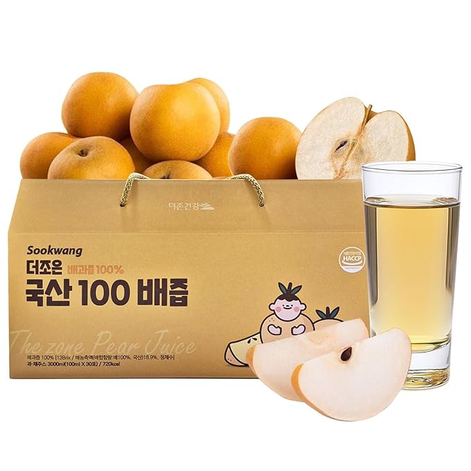 Sookwnag Premium Korean Pear Extract Juice - Pure Concentrate Juice 3.38 oz Per Pack/Total 30 Packs for Men and Women of All Ages
