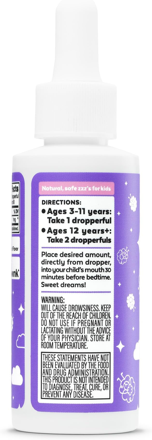 Wink Well Kids Liquid Melatonin Drops Natural Melatonin Drops for Children with 1mg Per Serving of Liquid Melatonin for Kids Drug-Free and Non-Habit Forming (2 Pack)