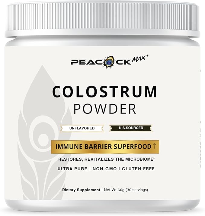 Colostrum + Keto Multi Collagen Peptide Powder Bundle – Hydrolyzed Collagen Protein with MCT Oil &amp Biotin &amp Pure Bovine Colostrum Unflavored Keto &amp Paleo Friendly 16.2 oz + 60g