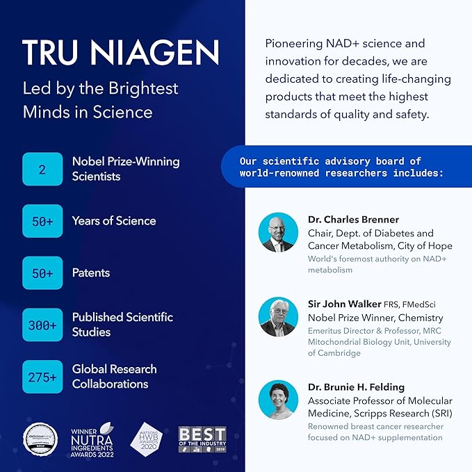 TRU NIAGEN NAD+ Booster with Hydration &amp Prebiotic Support Award-Winning Nicotinamide Riboside Mixing Powder for Cellular Energy Repair &amp Healthy Aging - 30ct/300mg Stick Packs: On-The-Go Sup