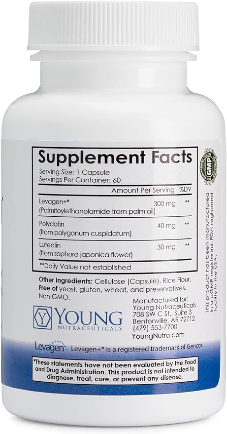 Mirica Advanced - High Absorption Formula Palmitoylethanolamide (Pea) Luteolin and Polydatin Nervous System Support Capsule 60ct