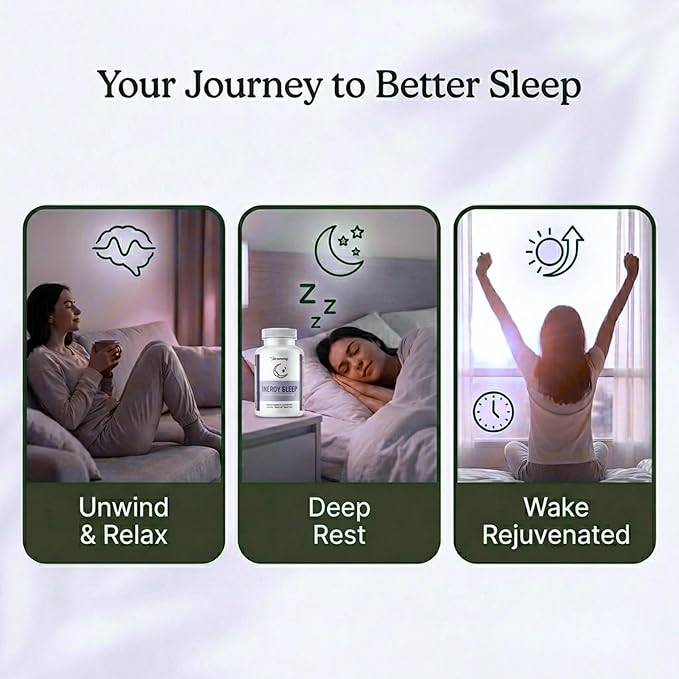 BB Company inergySLEEP | Natural Sleep Supplement &amp Sleep Aid for Deep Sleep Helps to Calm &amp Relax | Magnesium Lemon Balm Black Cohosh GABA Holy Basil | Packaging Vary | 30 Ct