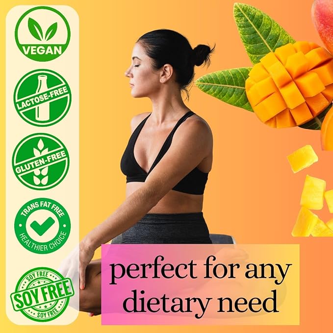 DrinkFit Fruit Smoothie | Real Fruit Puree Low Sugar Gluten:Free &amp Non:GMO Mango Smoothie Mix : Makes 32 Smoothies 64 Fl Oz (Mango)