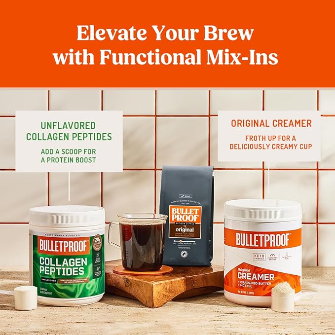 Bulletproof The Mentalist Medium-Dark Roast Whole Bean Coffee 12 Ounces (Pack of 3) Clean Coffee Tested for Toxins