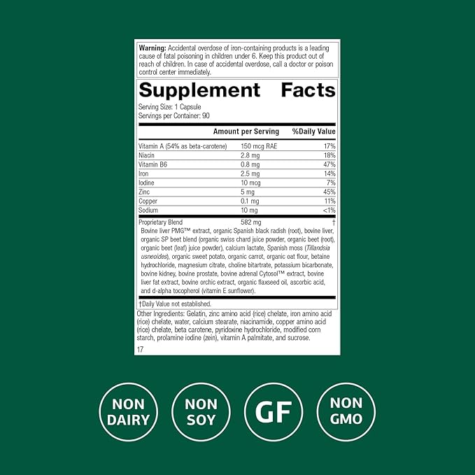 Standard Process Livaplex - Whole Food Bowel Digestion and Digestive Health Liver Health and Gallbladder Support with Spanish Black Radish Betaine Hydrochloride and Organic Carrot - 90 Capsules