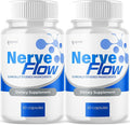(2 Pack) Nerve Flow Capsules Official Nerve Flow Pills Made with All Natural Ingredients Maximum Strength NerveFlow Sciatic Support Supplement with Advanced Vitamins for Women &amp Men (120 Capsule