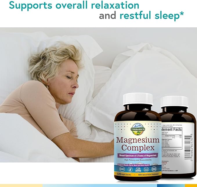 Terranics Multi Collagen Peptides Powder &amp 5-in-1 Magnesium Complex Supplement