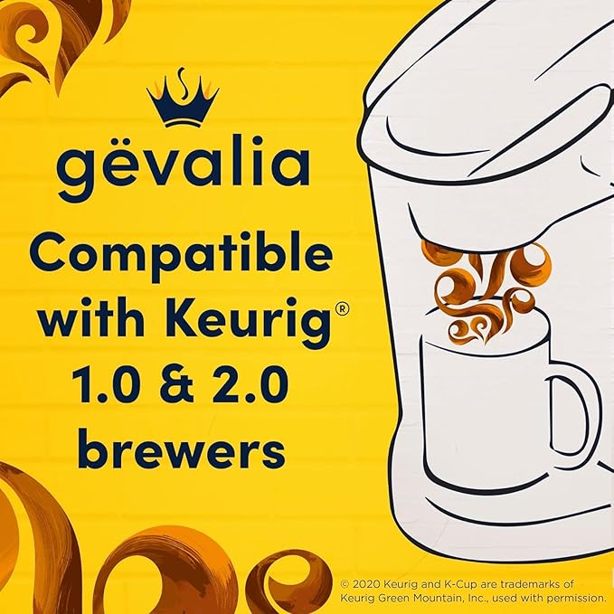 Gevalia Frothy 2-Step Caramel Macchiato Espresso Style K-Cup Coffee Pods &amp Froth Packets Kit 6 CT (Pack of 3)