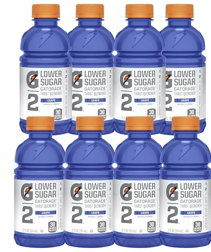 Low-Calorie Thirst Quencher GrapeElectrolyte Drink 12 oz. Bottle (pack of 8) Electrolytes for Rehydration Drinks Sport Drink Bottle