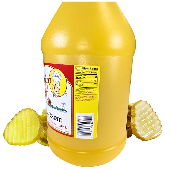 Cajun Chef Dill Brine - 1 Gallon - Perfect for Brining Relieves Muscle Cramps Bloody Mary's Hydration Recovery and More (1 Gallon (Pack of 1))