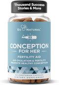 Eu Natural Conception for Her Fertility Supplements for Women - Ovulation Hormonal Balance &amp Regular Cycle Support - Myo-Inositol Folate Folic Acid &amp Vitex - 60 Vegetarian Capsules
