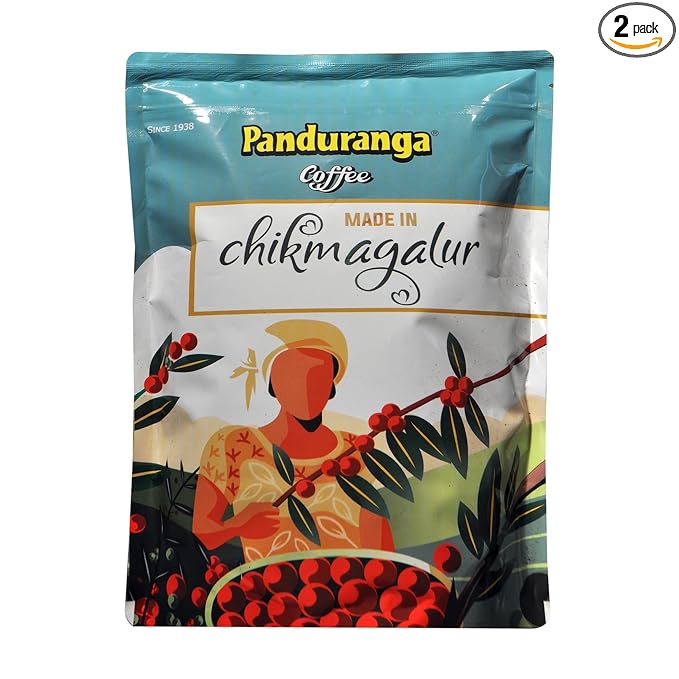 Panduranga Coffee | Made in Chikmagalur | Single Origin Specialty Coffee | 80% Coffee &amp 20% Chicory- 500grams (Pack of 1)