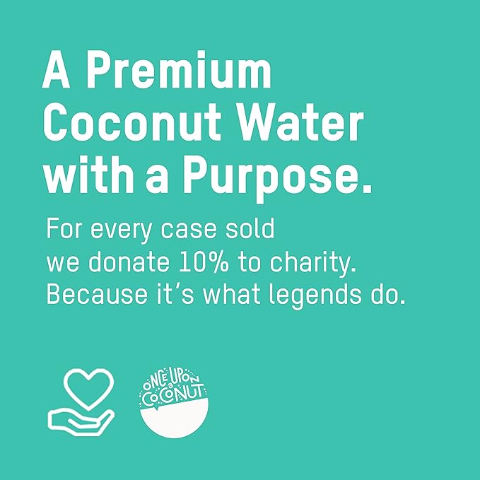 Once Upon a Coconut - 100% Pure &amp Natural Coconut Water (10.8 Fl Oz Cans) | No Sugar Added - Electrolytes - No Pulp - Non-GMO - Gluten Free - Pack of 6 Cans