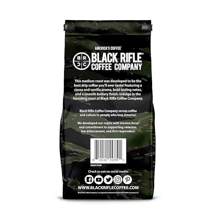 Black Rifle Coffee Company Medium Roast Ground Coffee Variety 2 Pack 18 OZ Bag