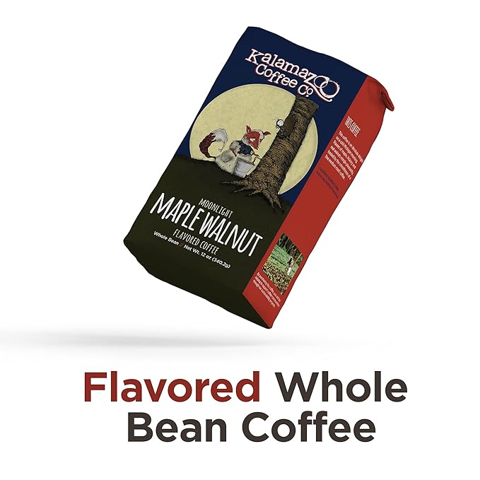 KALAMAZOO COFFEE COMPANY Whole Bean Flavored Coffee Variety Pack - Hazelnut French Vanilla &amp Maple Walnut | 12oz Bag (3 Pack)