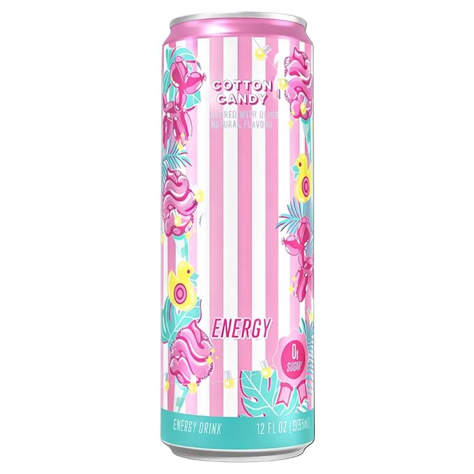 New Alanni Energy Drink Assorted 6 Pack – Cotton Candy Pink Slush &amp Hawaian Shaved Ice Flavors – Sweet Refreshing Powerful Energy Boost Drinks Zero Sugar 12 fl oz Cans