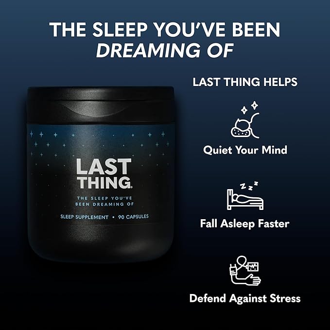 BODi Last Thing Complete Sleep Supplement with L-theanine Ashwagandha Magnesium Glycinate Melatonin - Calming Night Time Stress Defense for Deep Restorative Sleep - 30 Day Supply (90 Capsules)
