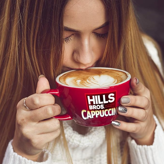 Hills Bros. Instant Cappuccino Mix Double Mocha 16 Ounces- Frothy Decadent Cappuccino with a Deep Rich Chocolate Flavor (Pack of 3)