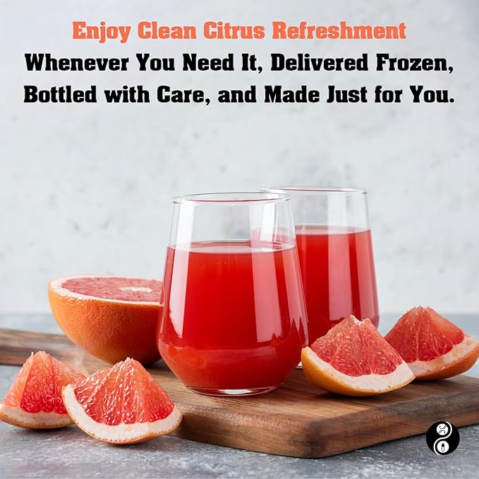JRINK by Purée Organic Grapefruit Juice Cold Pressed Raw Fruit Cleanse Healthy Detox with No Preservatives Organic Juice Cleanse in HDPE Bottles Grape Citrus Beverage 16oz Pack of 12