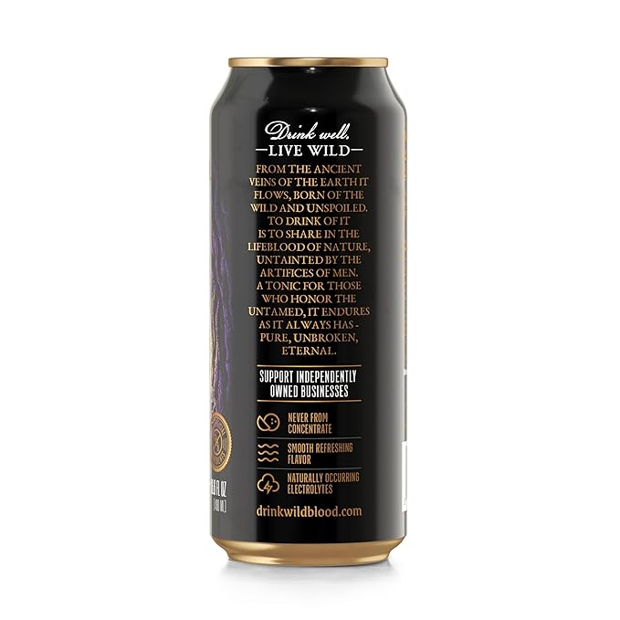 Wild Blood: Sparkling Coconut Water - Natural Electrolyte and Energy Drink | 16.6 fl oz (Pack of 12)