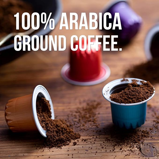 Jewel Coffee Specialty Coffee Capsules - Brazil Single Origin 100% Arabica Coffee Intensity 9 Medium Roast Compatible with Original Nespresso Machines 100 Count (10 Boxes of 10 Espresso Capsules)